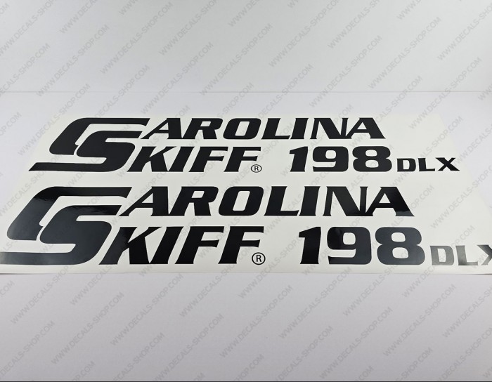 Carolina Skiff 198 DLX Boat Logo Decals Set of 2 x 37" Carolina Skiff 198 DLX Boat Logo Decals Set of 2 x 37"